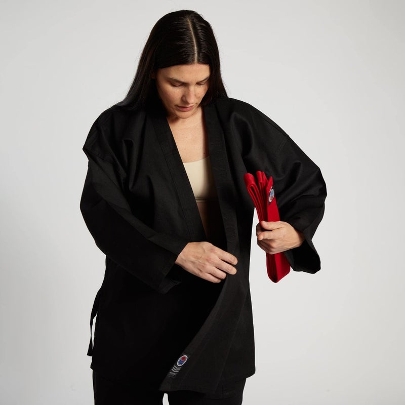 ProForce 6oz Student Karate Gi / Uniform - Black - Size 0000 - Image 4